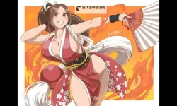 不知火舞携三小孩在森林海边的奇幻冒险漫画