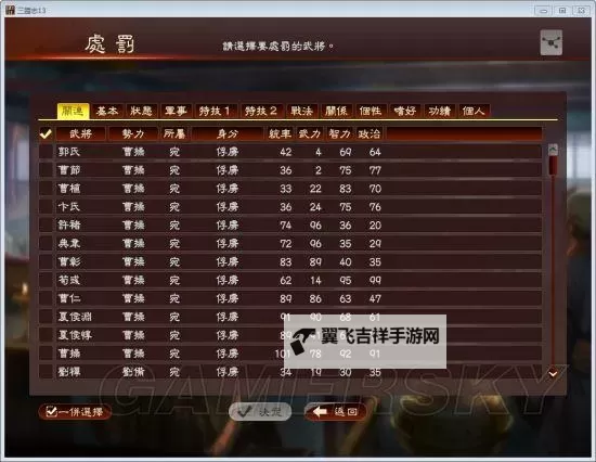 《三国志13》各势力特点及优缺点分析图1