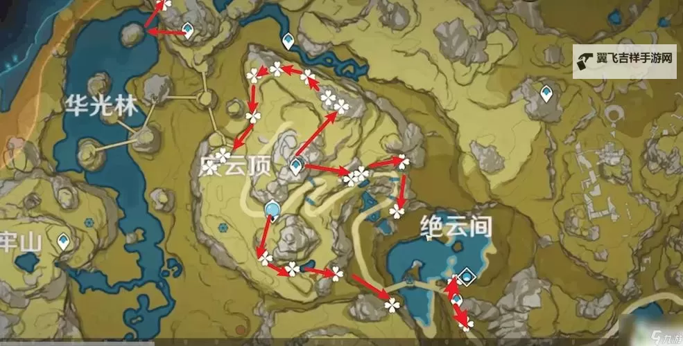 《原神》4.1版水晶矿高效采集路线推荐图1
